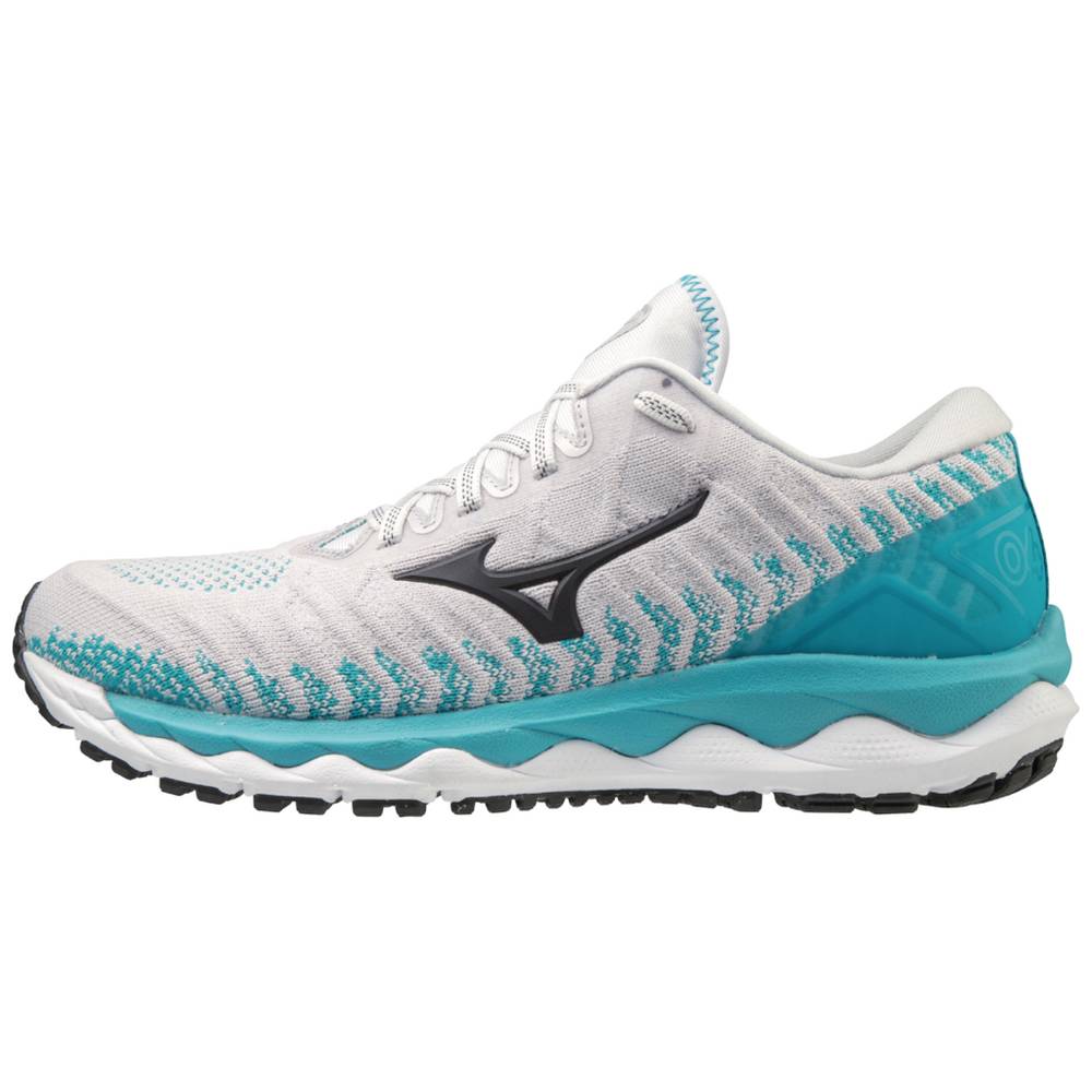 Tenis Para Correr Mizuno Wave Sky 4 WAVEKNIT™ Para Mujer Blancos/Azules 5382194-FU